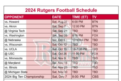 Printable 2024 Rutgers Football Schedule