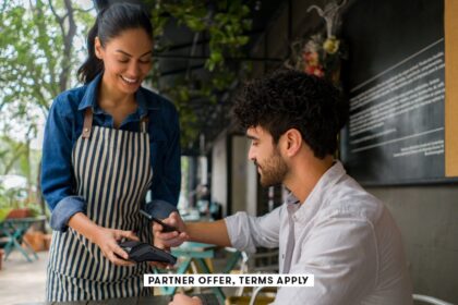 SOCIAL IMAGE PARTNER OFFER TERMS APPLY Man making a contacless payment at a restaurant using his cell phone Hispanolistic jpg 15